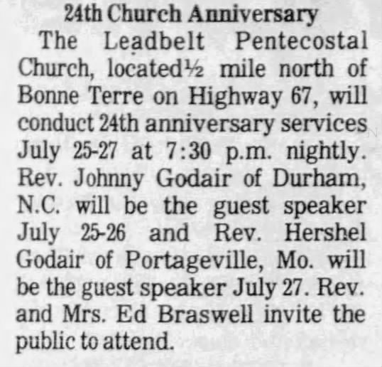 24th church anniversary, 1991