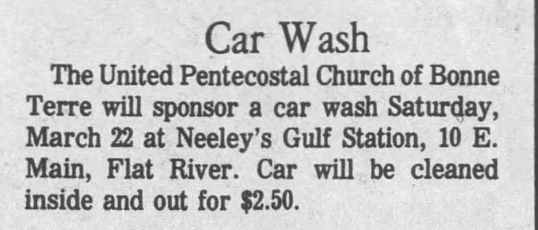 Car wash fundraiser, 1975
