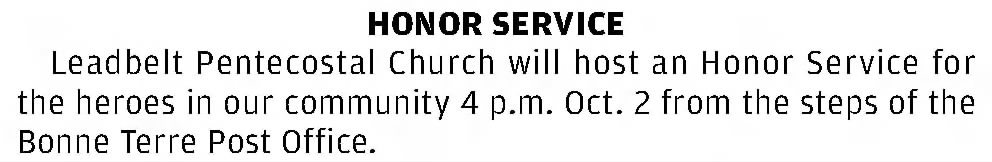 Honor Service, 2016