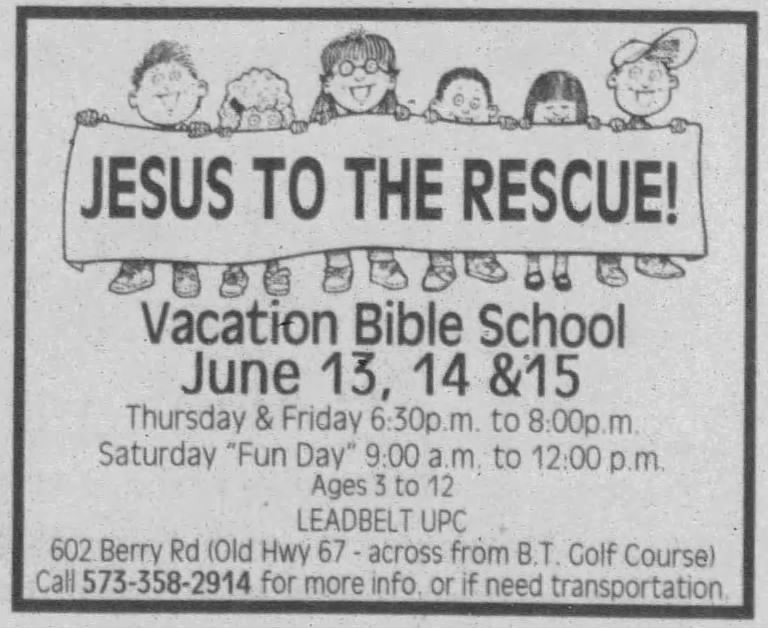 Vacation Bible School, 2002