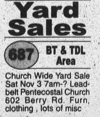 Yard sale, 2007