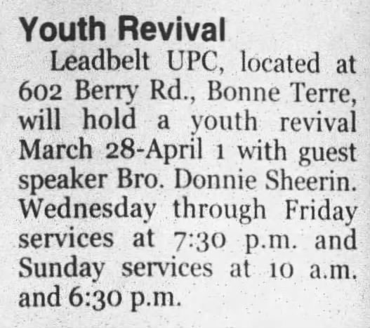 Youth Revival, 2001